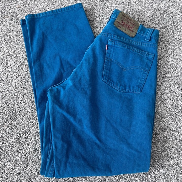 Vintage Levi’s 554 Dark Teal Jeans Women’s Relaxed Size 30X32 Made In USA 1993 - Picture 1 of 11